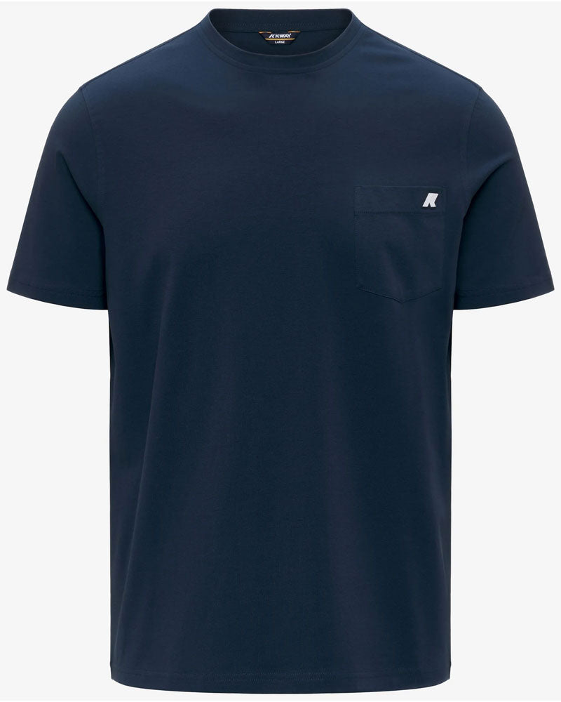 K-Way T-Shirt Sigur Jersey Slim Colore Blu Insignia