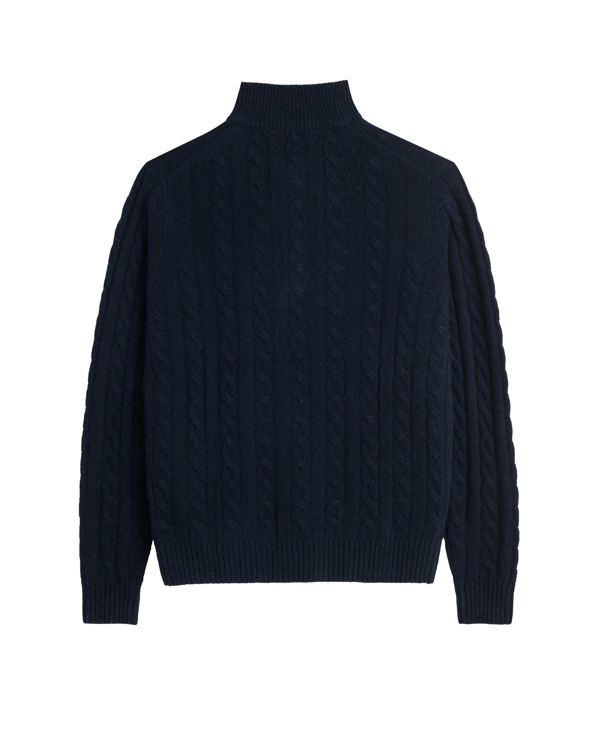 MCS Maglione Uomo a Trecce con Mezza Zip Colore Blu Navy