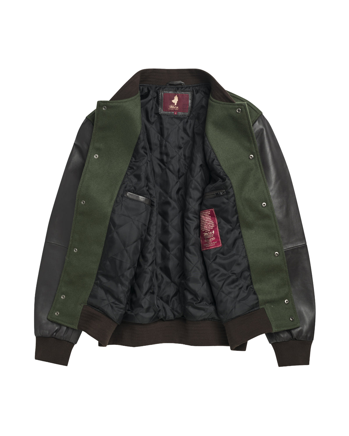 MCS Bomber Uomo con Maniche a Contrasto Colore Verde
