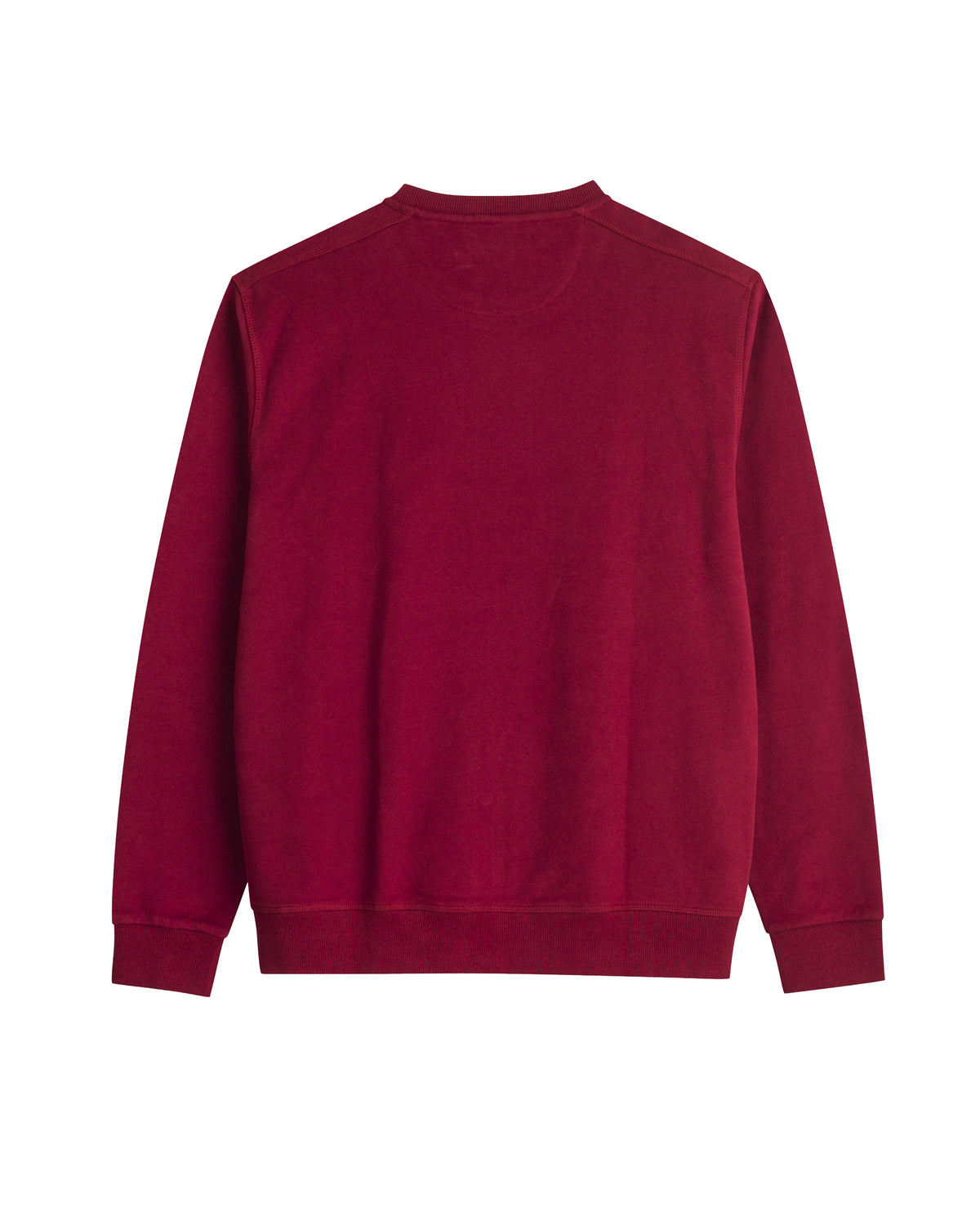 MCS Felpa Uomo Girocollo con Logo Ricamato Colore Rosso Bordeaux