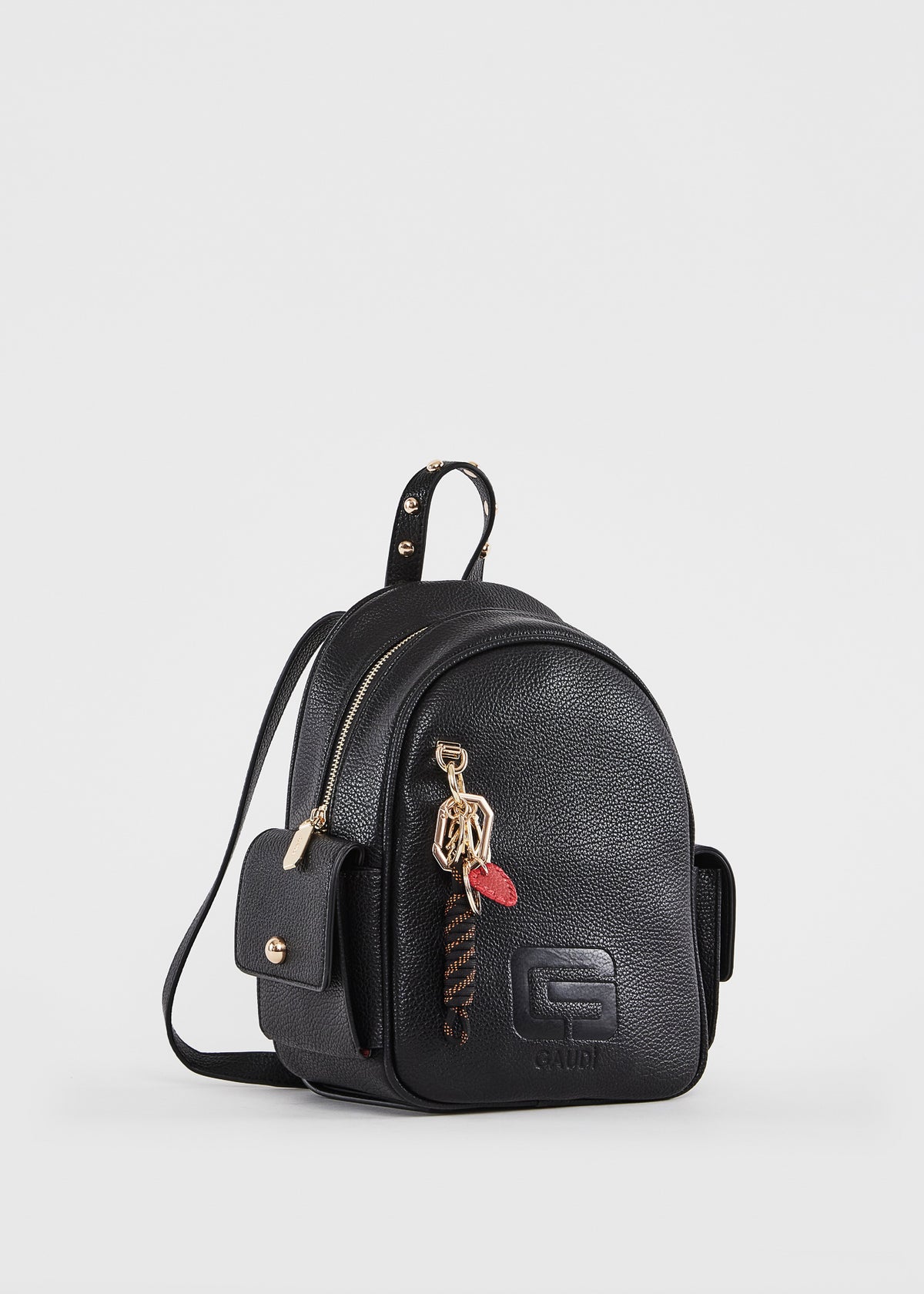 Gaudì Zaino Donna con Logo e Charm Colore Nero