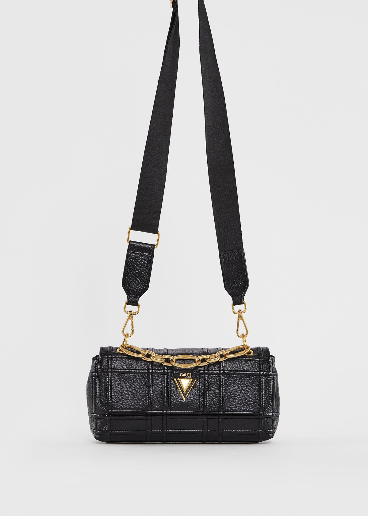 Gaudì Borsa a Spalla Trapuntata con Catena Colore Nero