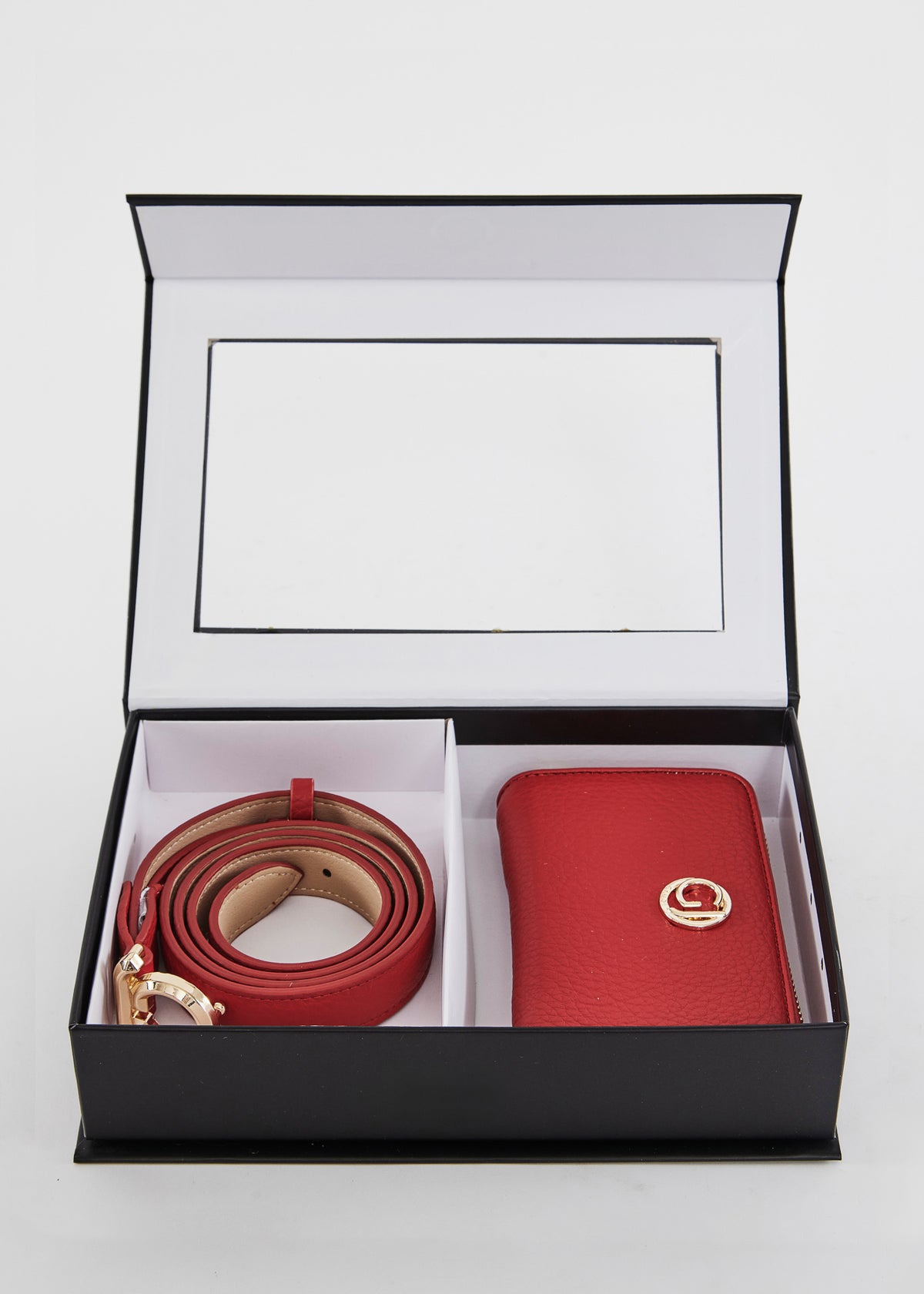 Gaudì Set Regalo Cintura e Portafoglio Colore Rosso