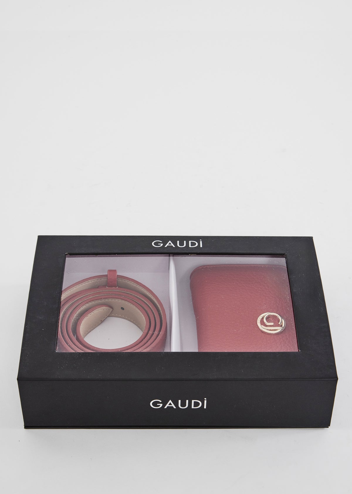 Gaudì Set Regalo Cintura e Portafoglio Colore Rosso
