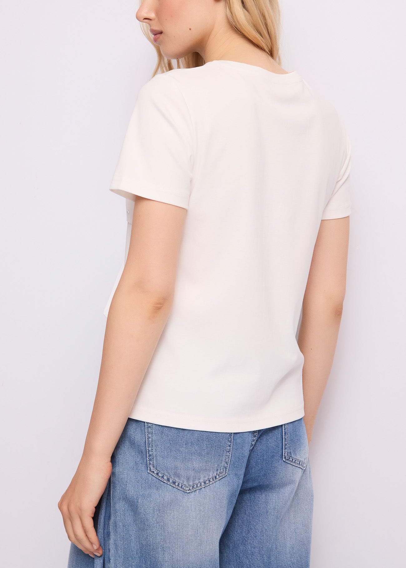 T-Shirt Gaudì Jeans Donna con Fiocco