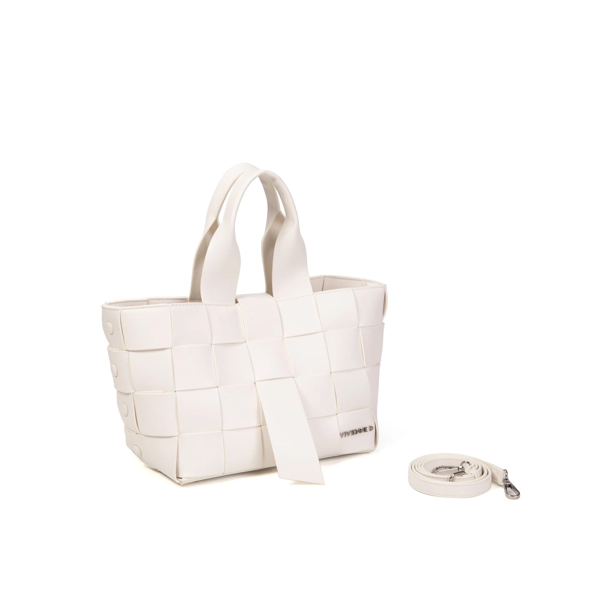 Vivienne D Borsa Shopper Cube V147 BIANCO
