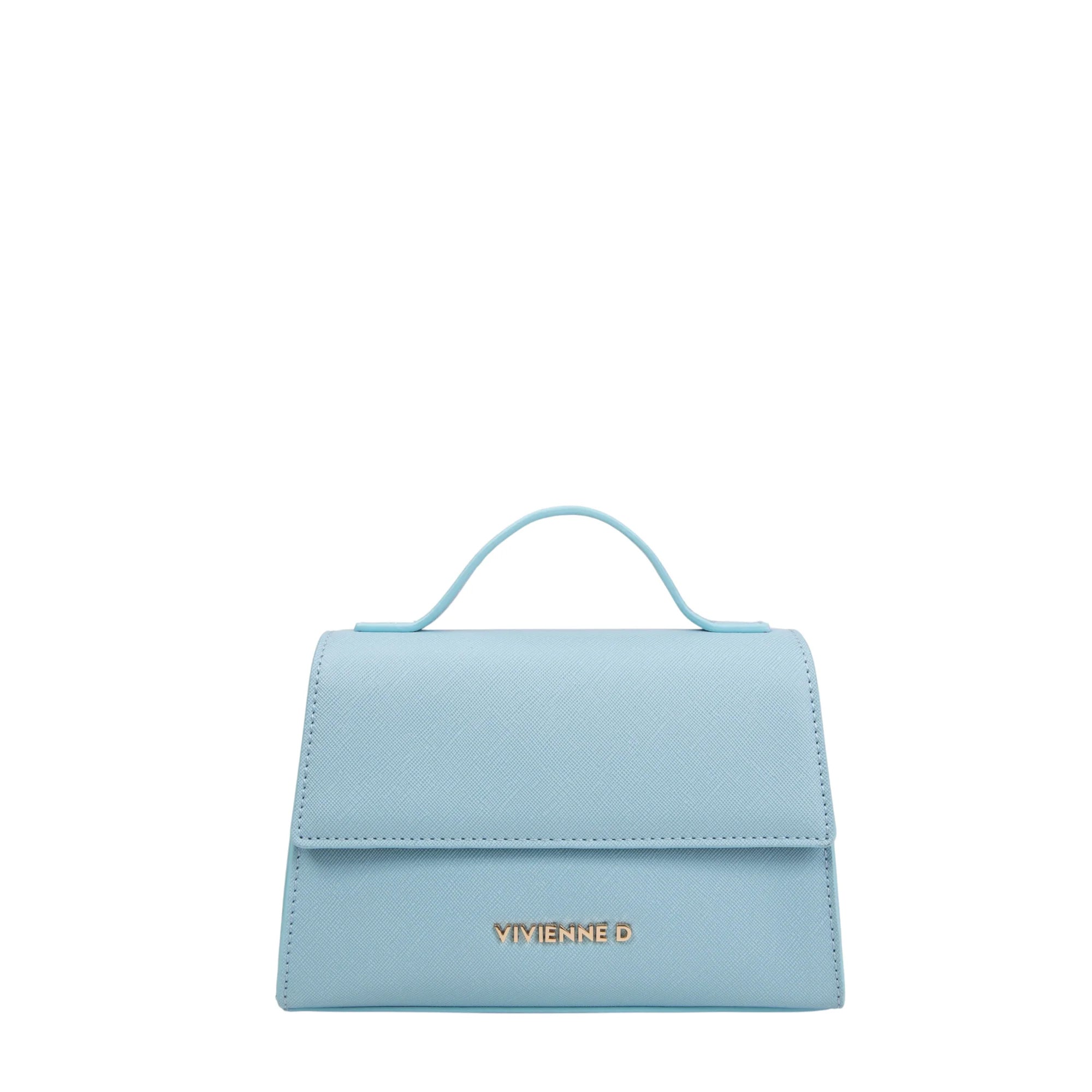 Vivienne D Pochette Micro Bag Saffiano V165 AZZURRO