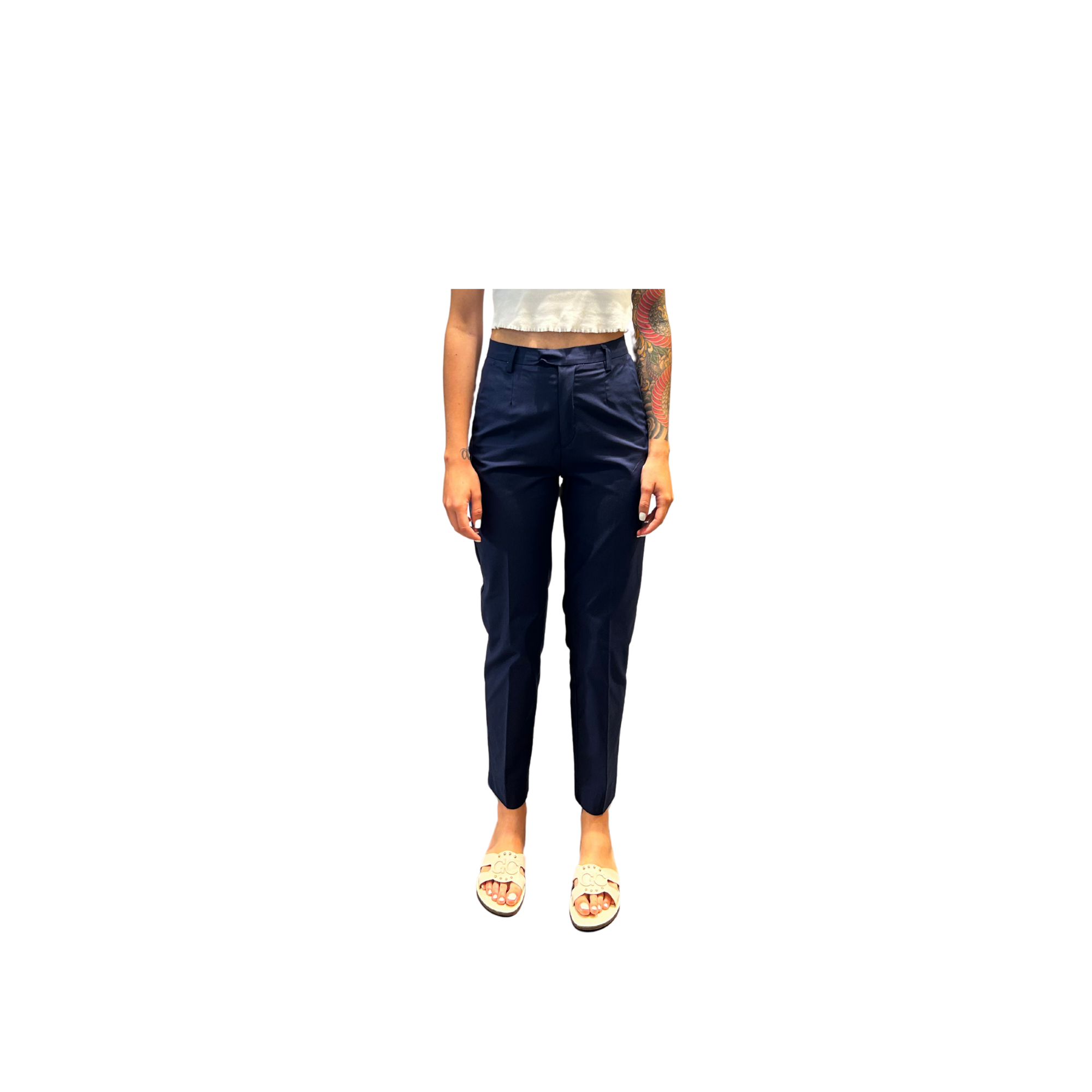 GRILLO SPORT PANTALONI SLIM FIT BLU