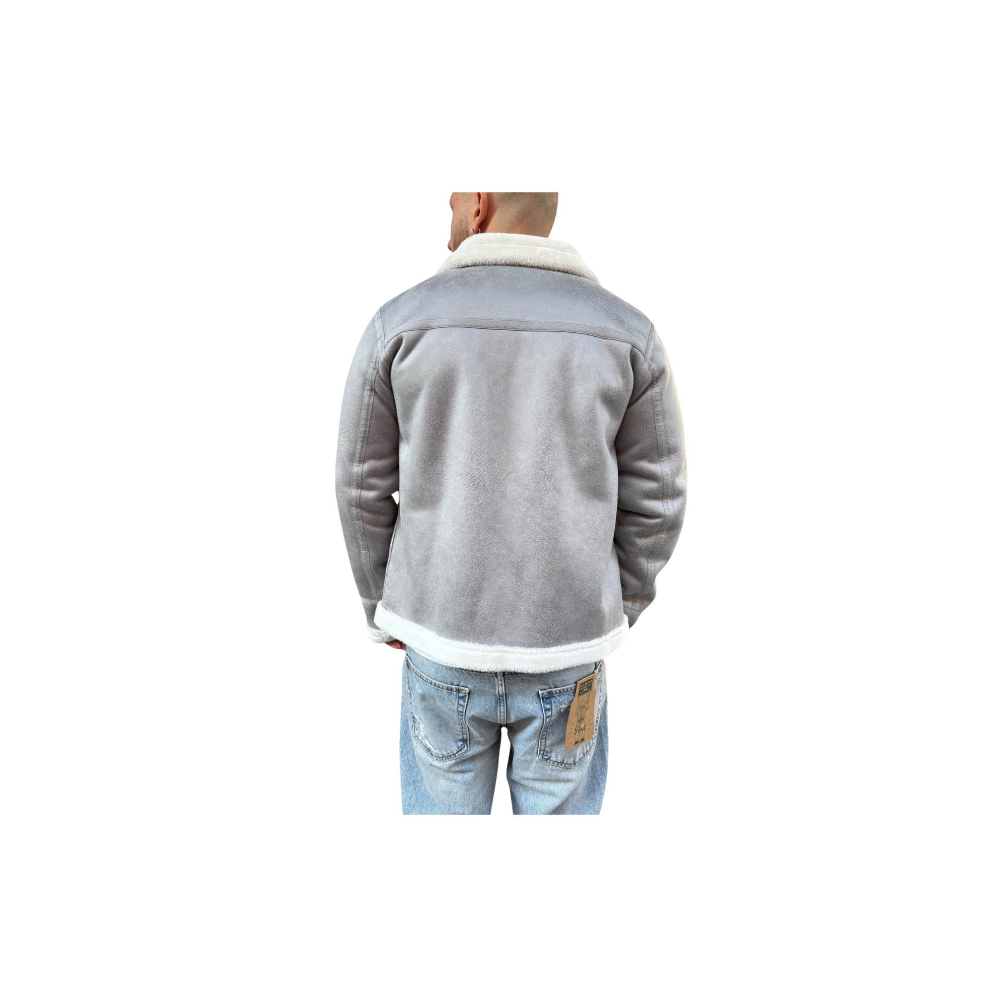 Over D Giubbotto eco montone GRIGIO