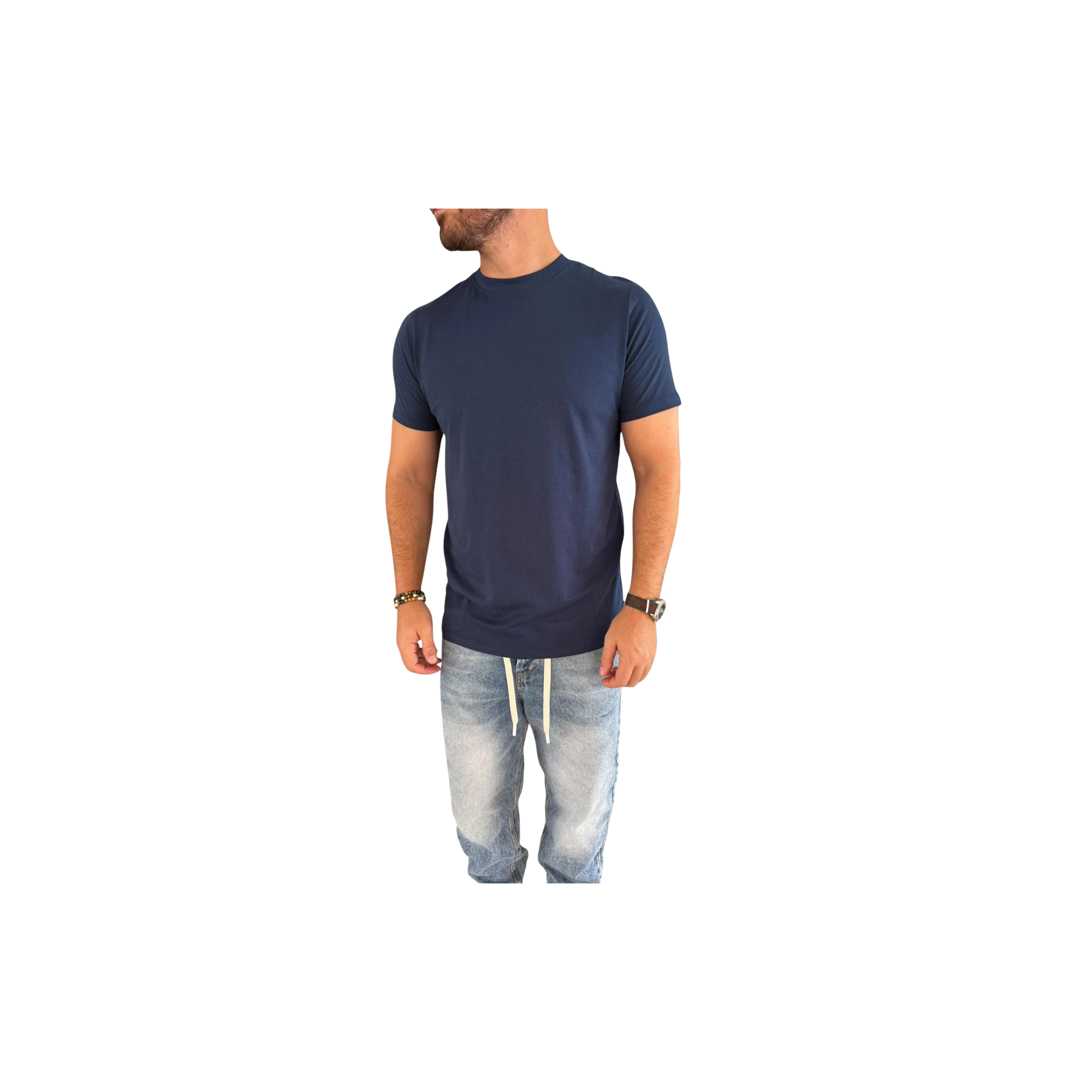 Over D T-shirt BLU