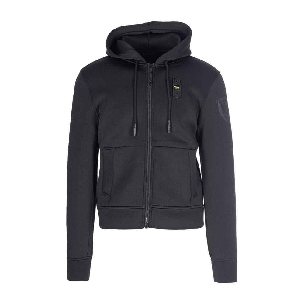 Blauer Felpa con Logo e Zip da Uomo Colore Nero