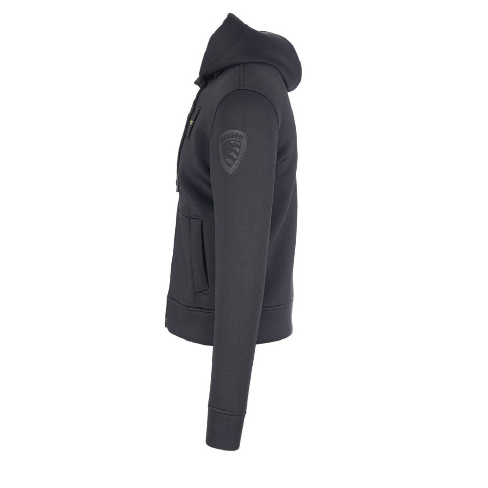 Blauer Felpa con Logo e Zip da Uomo Colore Nero 2
