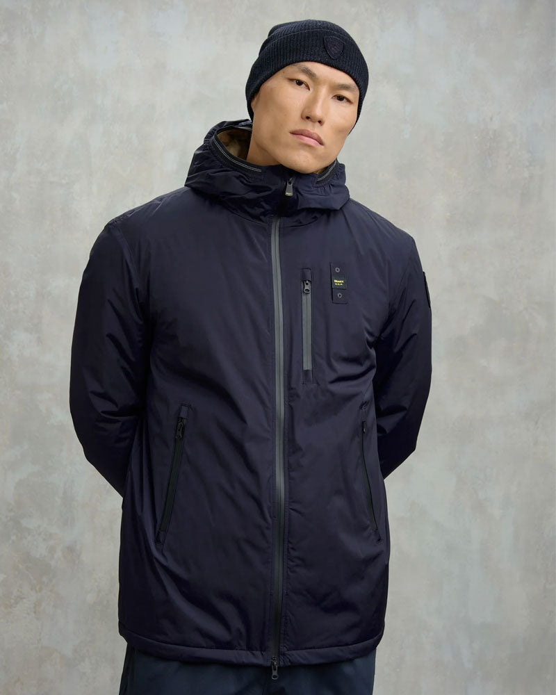 Blauer Giacca Taped e Pelliccia Ecologica Jarvis da Uomo Colore Blu