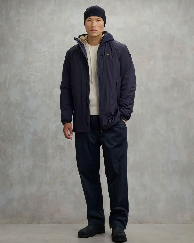 Blauer Giacca Taped e Pelliccia Ecologica Jarvis da Uomo Colore Blu 3