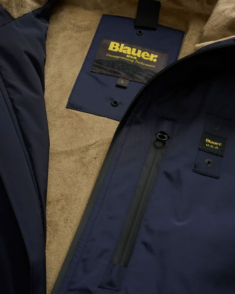 Blauer Giacca Taped e Pelliccia Ecologica Jarvis da Uomo Colore Blu 5