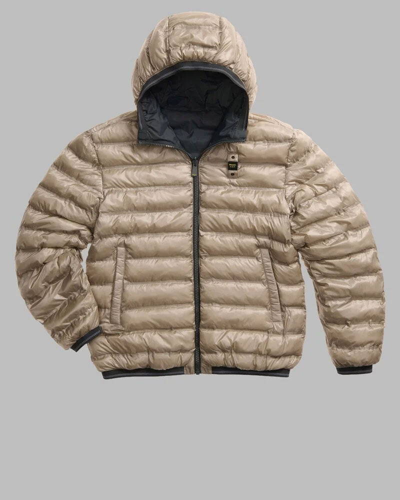 Blauer Giubbetto Reversibile Termosaldato Donald da Uomo Colore Grigio Antracite Interno Beige 5