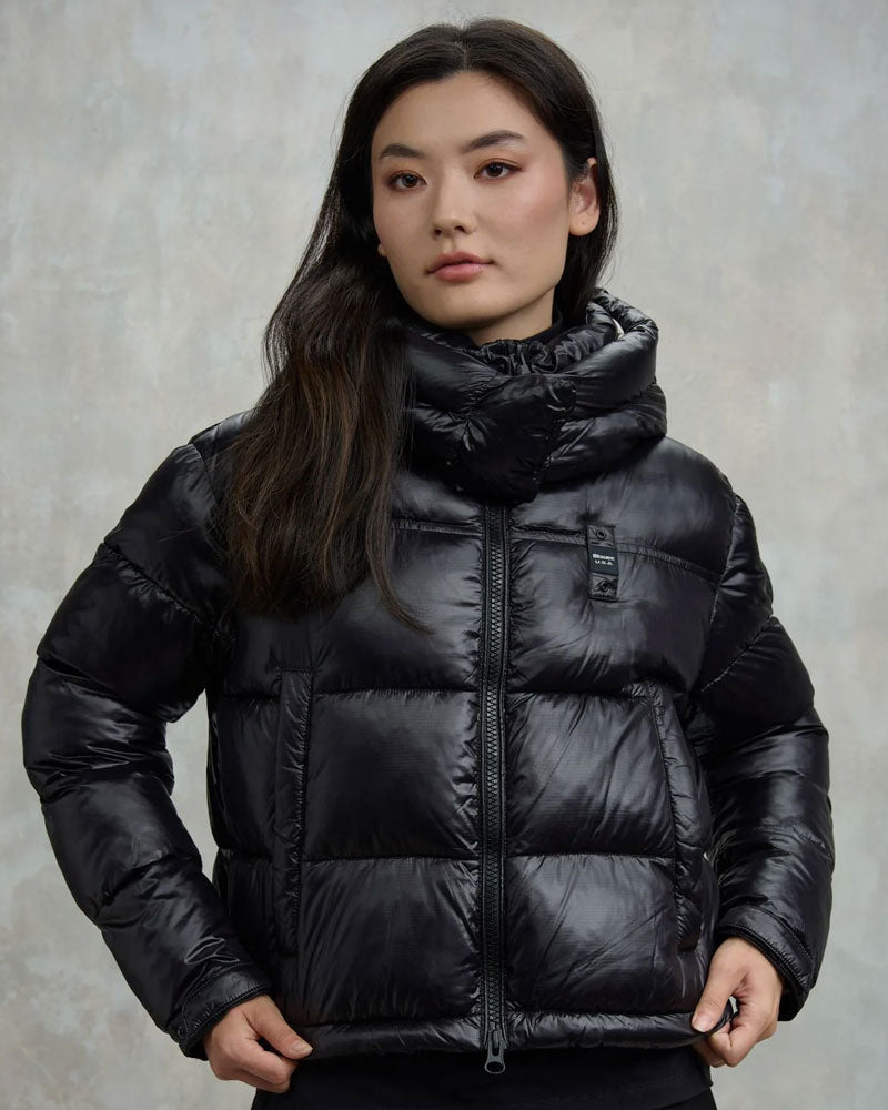 Blauer Giubbino Crop Gloria da Donna Colore Nero