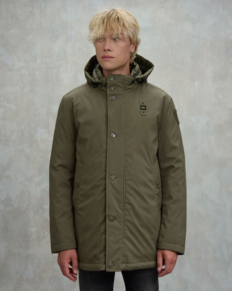 Blauer Giubbino Parka Con Cappuccio Rimovibile Chester da Uomo Colore Verde Militare
