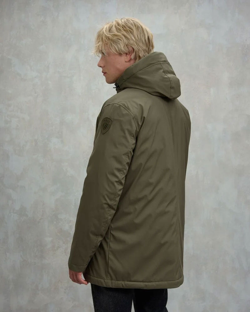 Blauer Giubbino Parka Con Cappuccio Rimovibile Chester da Uomo Colore Verde Militare 4