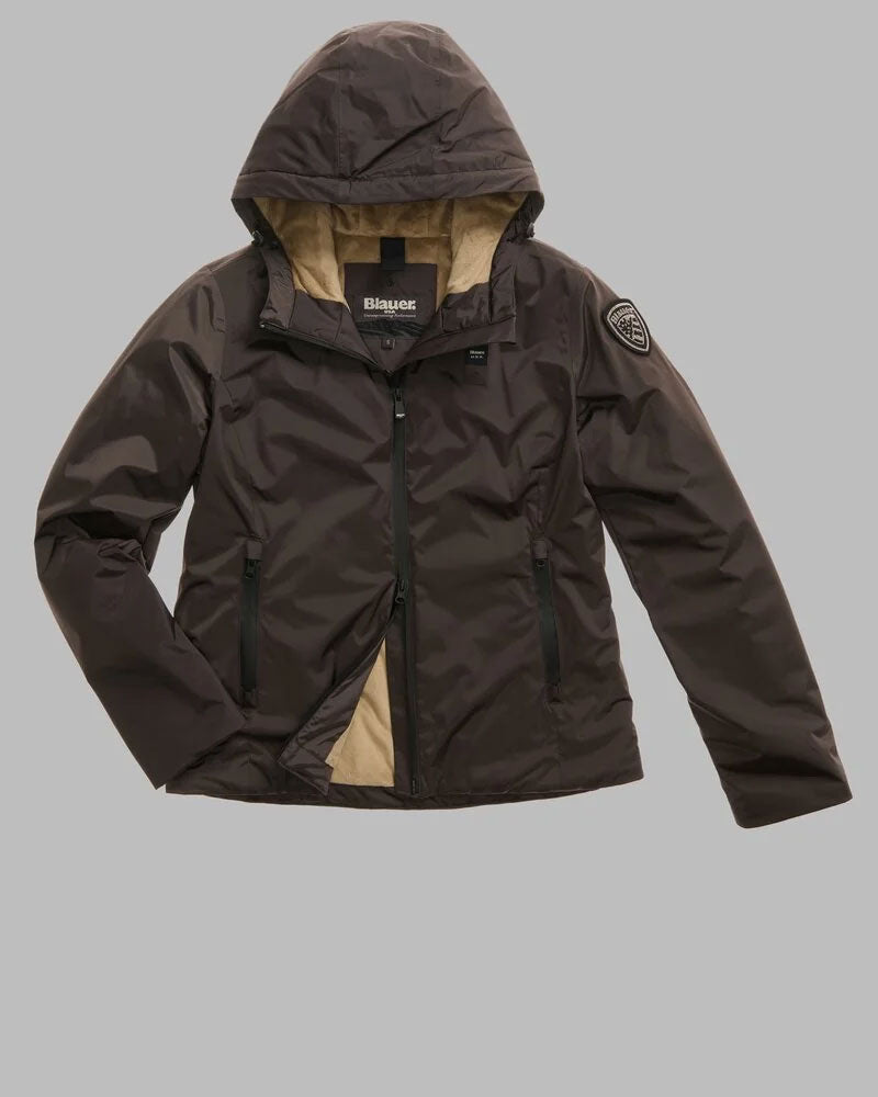 Blauer Giubbino con Interno in Eco Pelliccia Erie da Donna Colore Nero Olivia 2