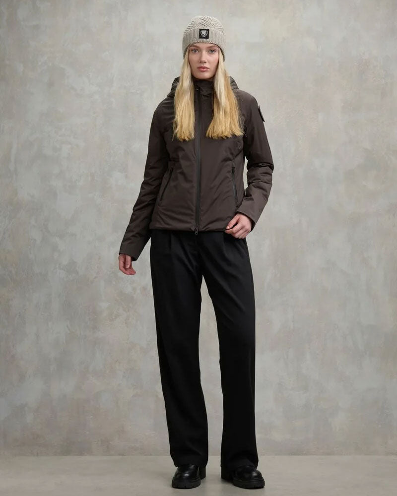 Blauer Giubbino con Interno in Eco Pelliccia Erie da Donna Colore Nero Olivia 3