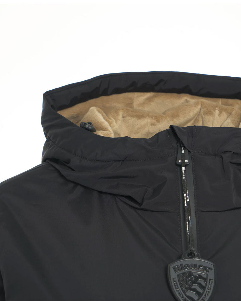 Blauer Giubbino con Interno in Eco Pelliccia Erie da Donna Colore Nero 2