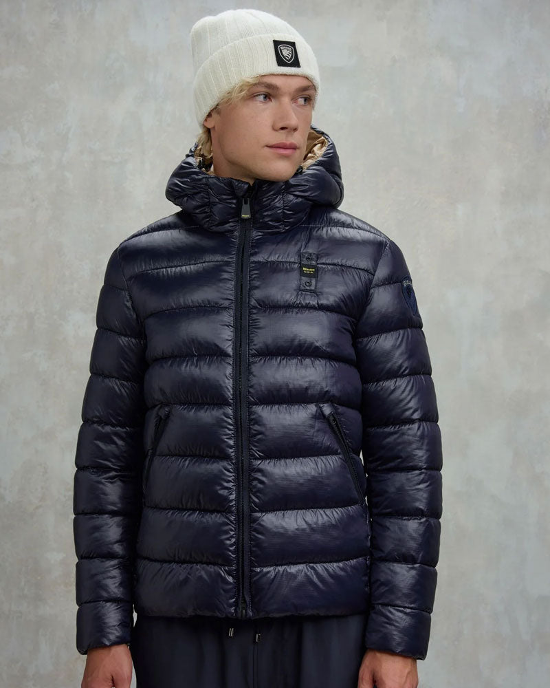 Blauer Giubbino in Nylon Eco Adams da Uomo Colore Blu