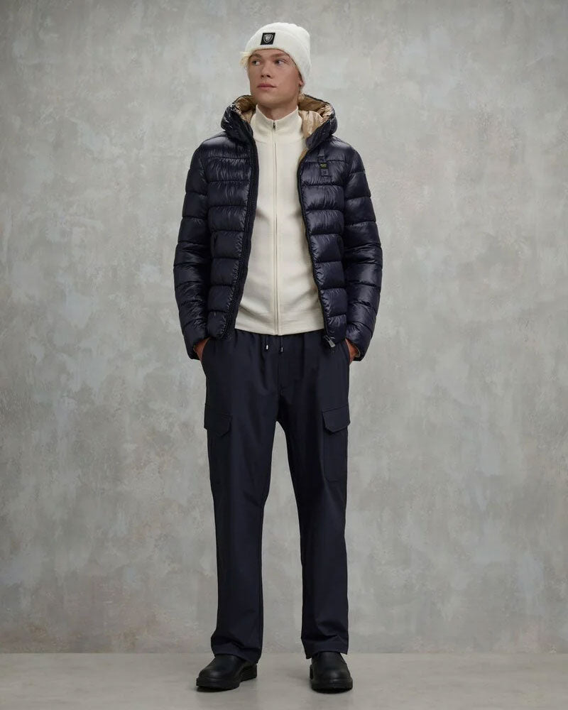 Blauer Giubbino in Nylon Eco Adams da Uomo Colore Blu 3