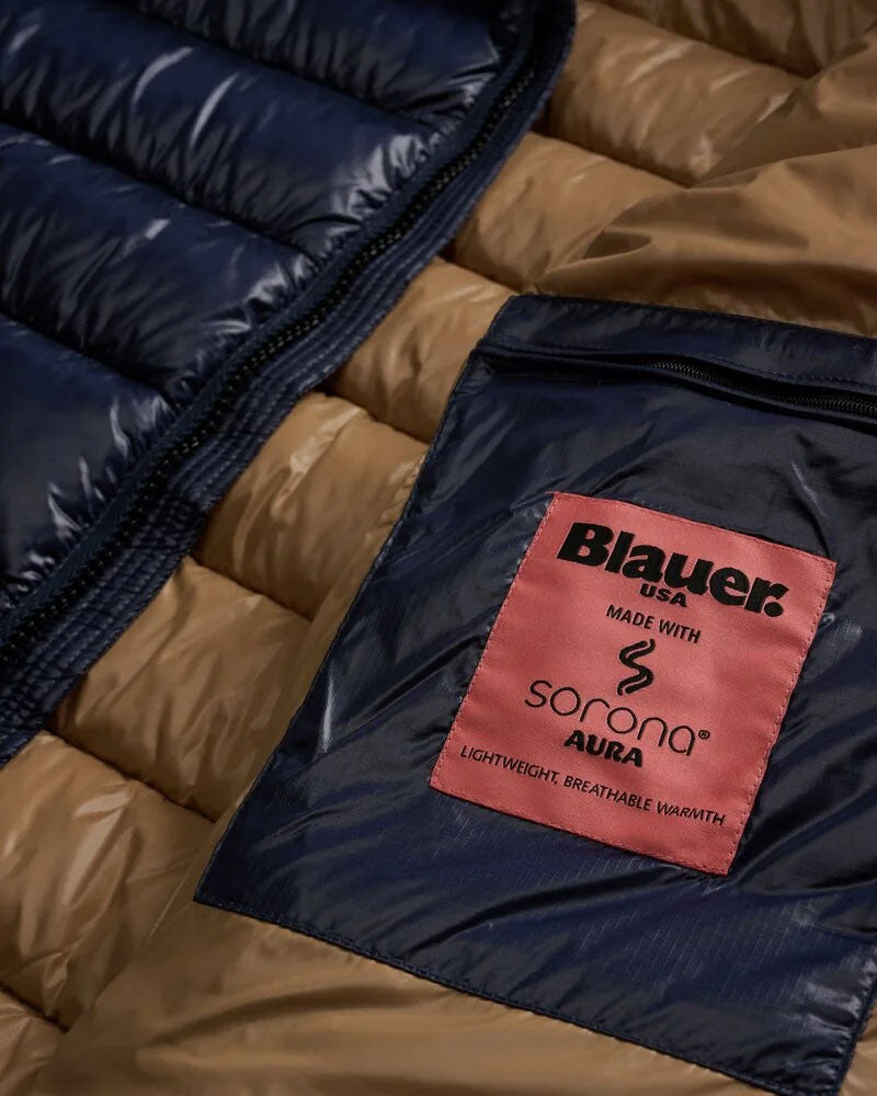 Blauer Giubbino in Nylon Eco Adams da Uomo Colore Blu 5