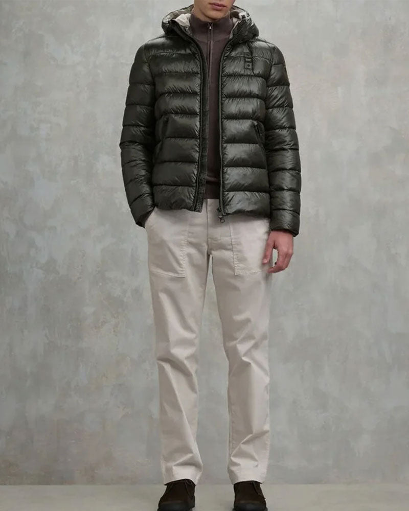 Blauer Giubbino in Nylon Eco Adams da Uomo Colore Verde