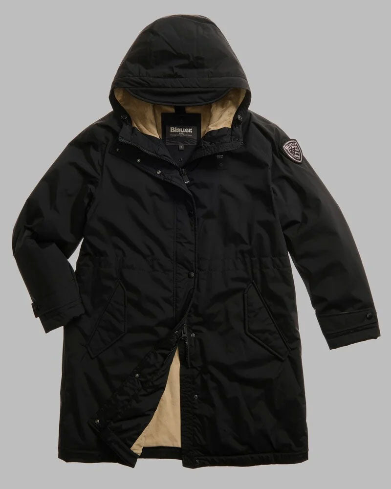 Blauer Parka con Interno in Pelliccia Payne da Donna Colore Nero 2