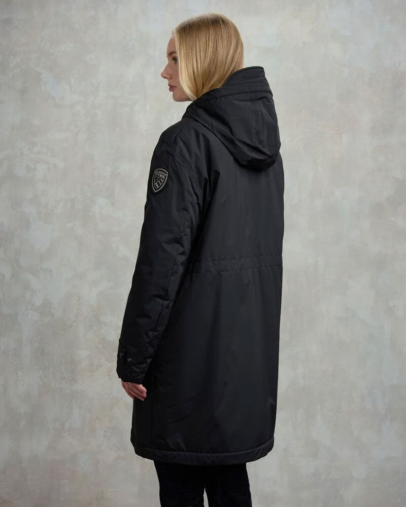 Blauer Parka con Interno in Pelliccia Payne da Donna Colore Nero 4