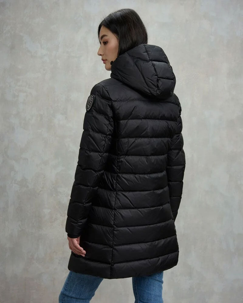 Blauer Piumino Lungo a Righe Agnes da Donna Colore Nero 3