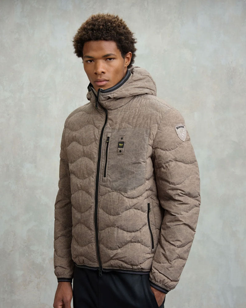 Blauer Piumino Wax ad Onde Wave da Uomo Colore Beige