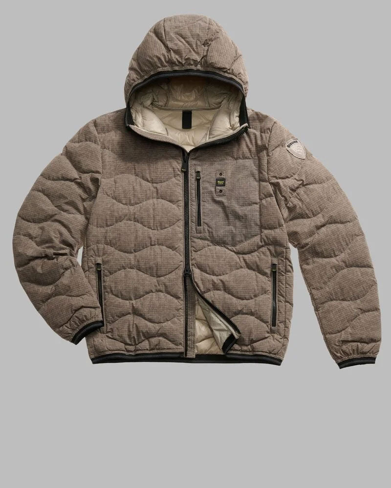 Blauer Piumino Wax ad Onde Wave da Uomo Colore Beige 2