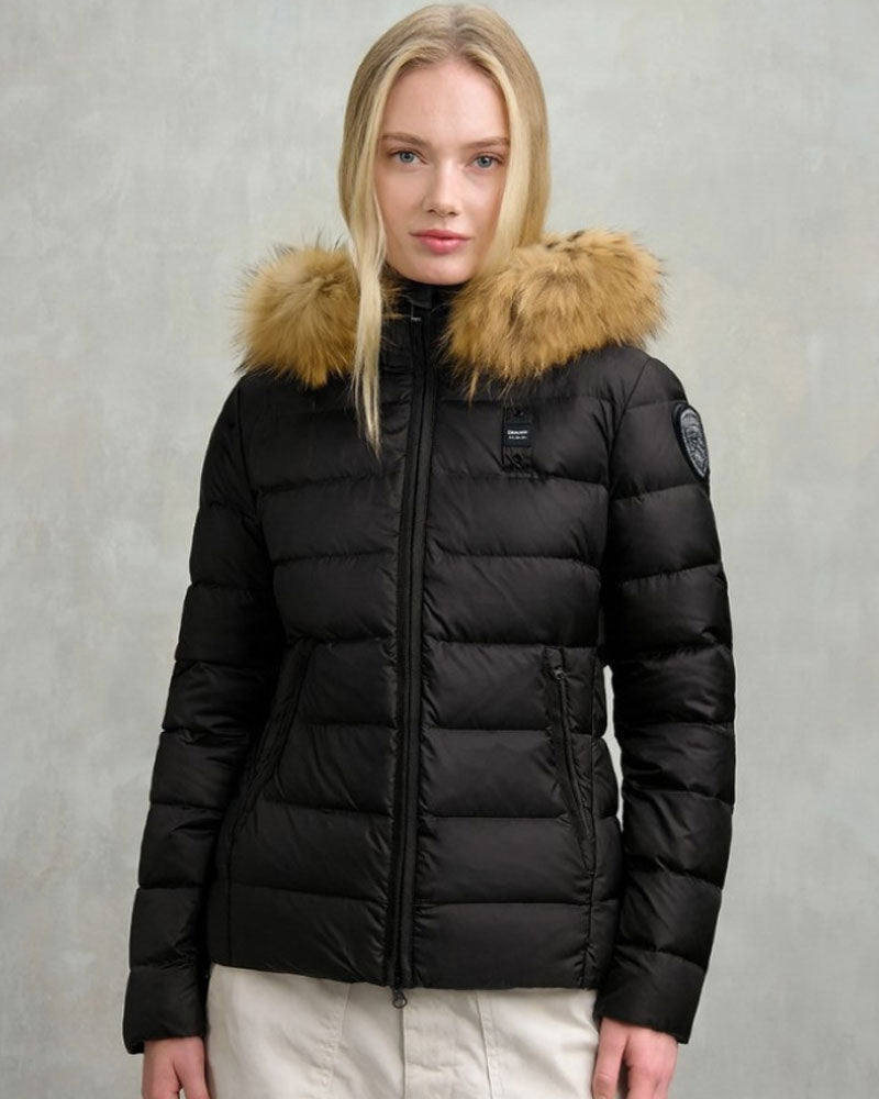 Blauer Piumino a Righe Arcadia da Donna Colore Nero