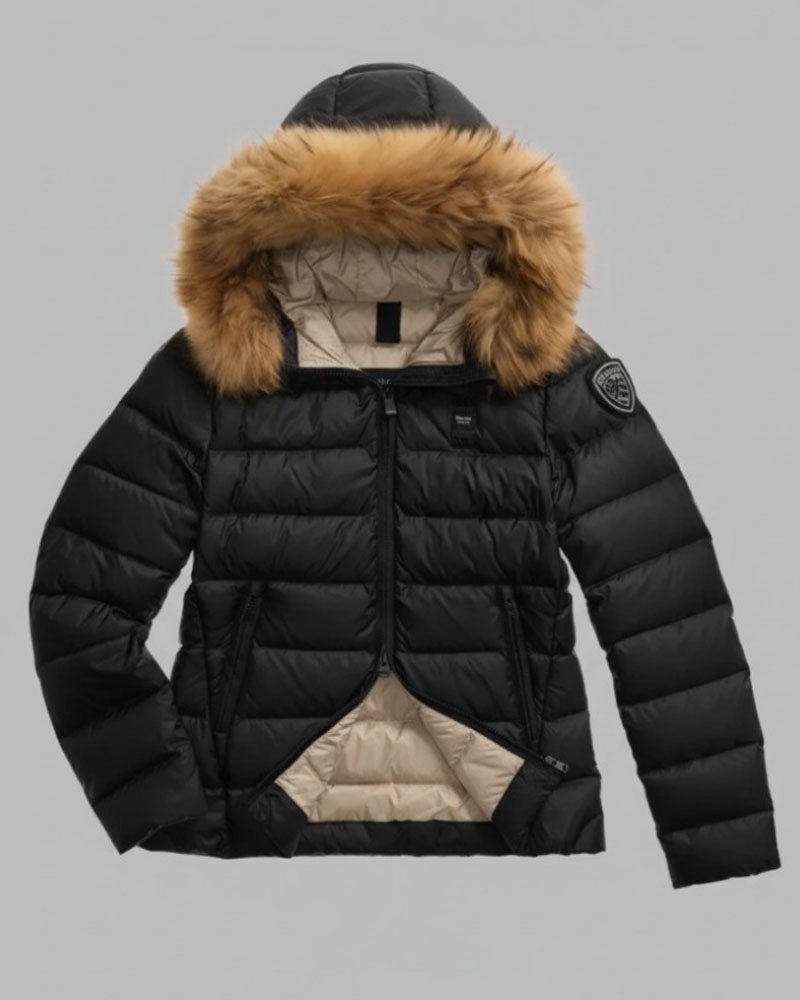 Blauer Piumino a Righe Arcadia da Donna Colore Nero 4