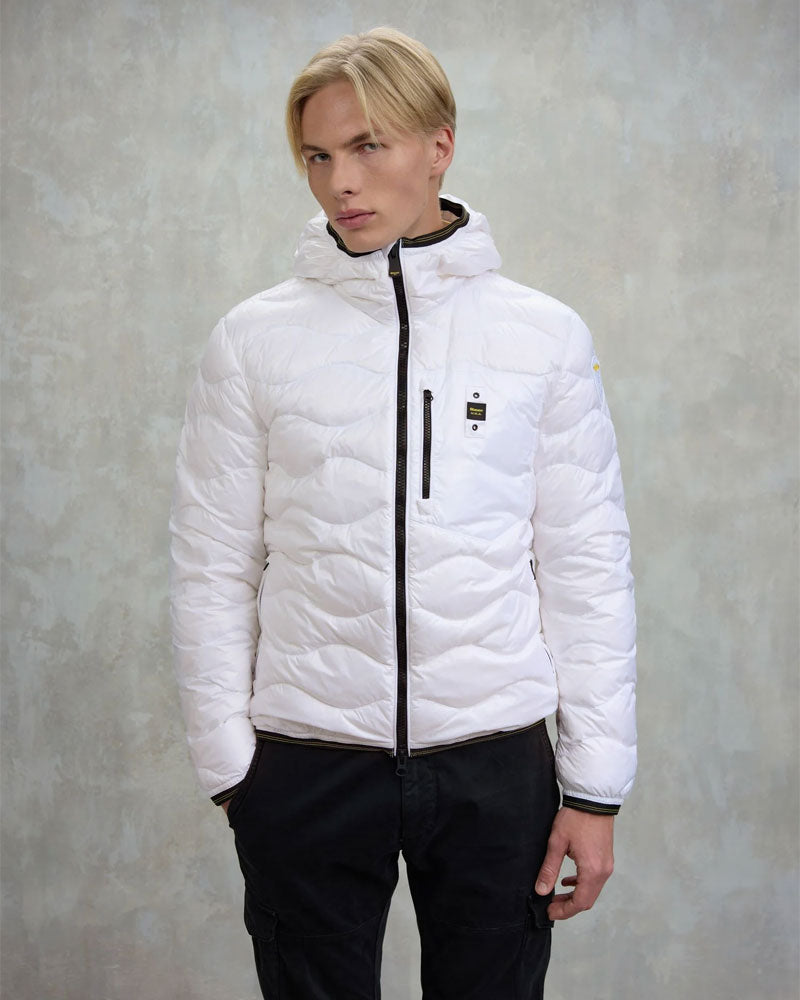 Blauer Piumino ad Onde Wave da Uomo Colore Bianco