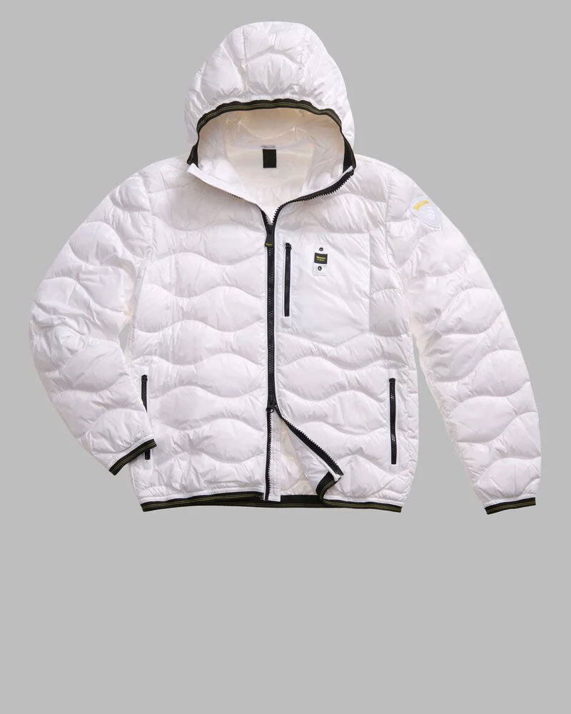 Blauer Piumino ad Onde Wave da Uomo Colore Bianco 2