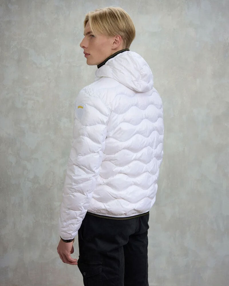 Blauer Piumino ad Onde Wave da Uomo Colore Bianco 4