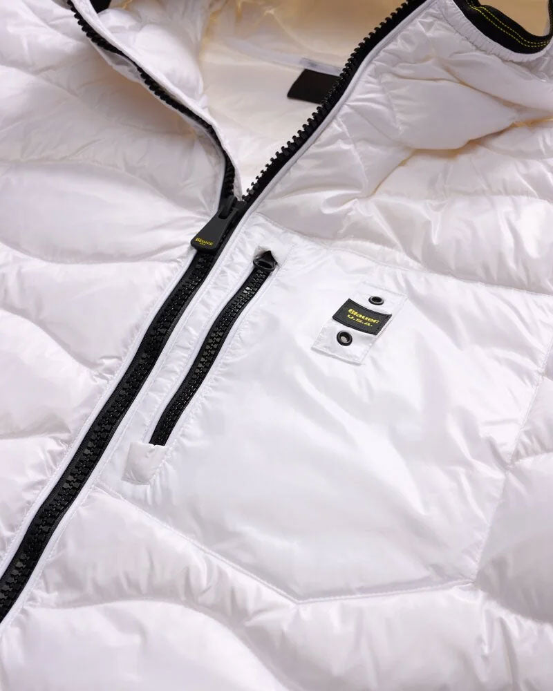 Blauer Piumino ad Onde Wave da Uomo Colore Bianco 5