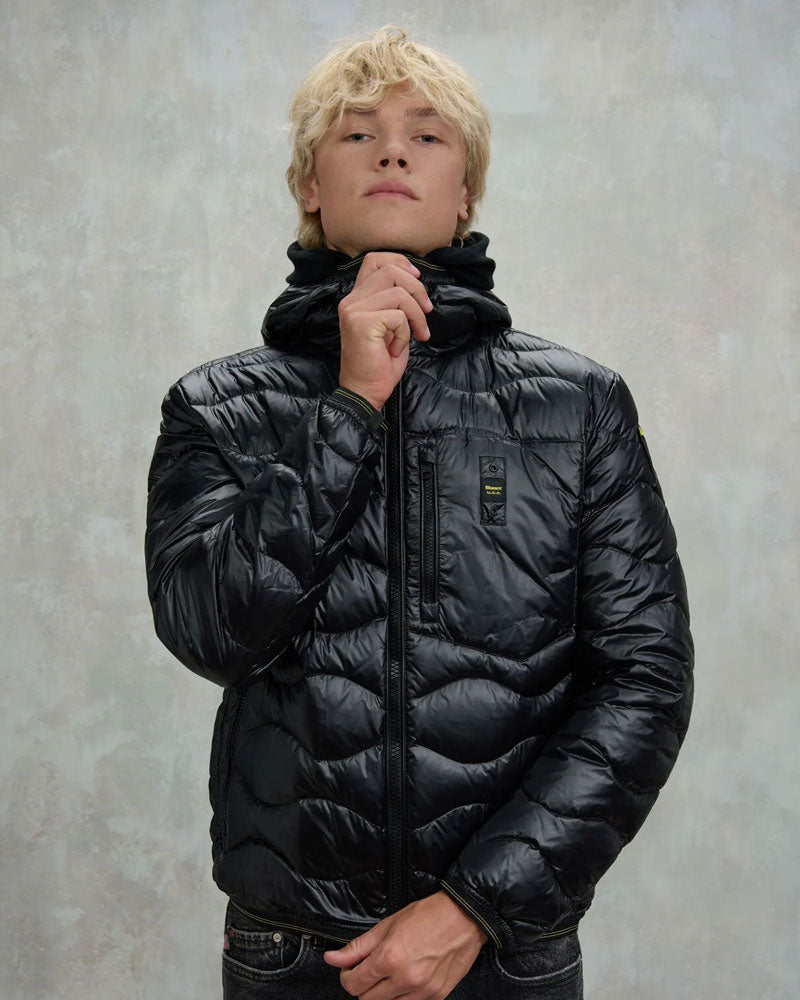Blauer Piumino ad Onde Wave da Uomo Colore Nero