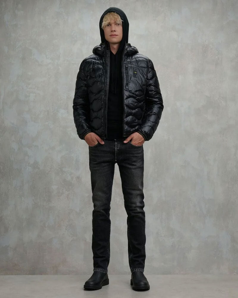 Blauer Piumino ad Onde Wave da Uomo Colore Nero 3