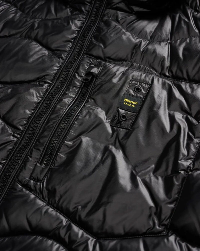 Blauer Piumino ad Onde Wave da Uomo Colore Nero 5