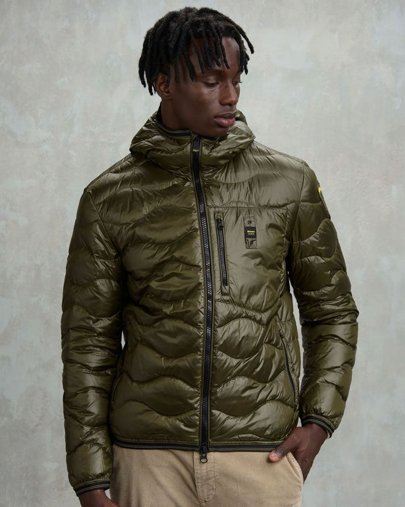 Blauer Piumino ad Onde Wave da Uomo Colore Verde