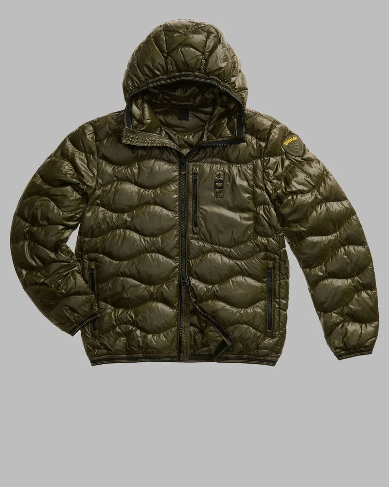 Blauer Piumino ad Onde Wave da Uomo Colore Verde 2