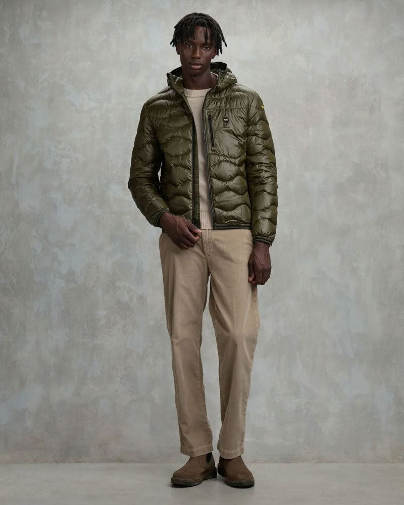 Blauer Piumino ad Onde Wave da Uomo Colore Verde 3