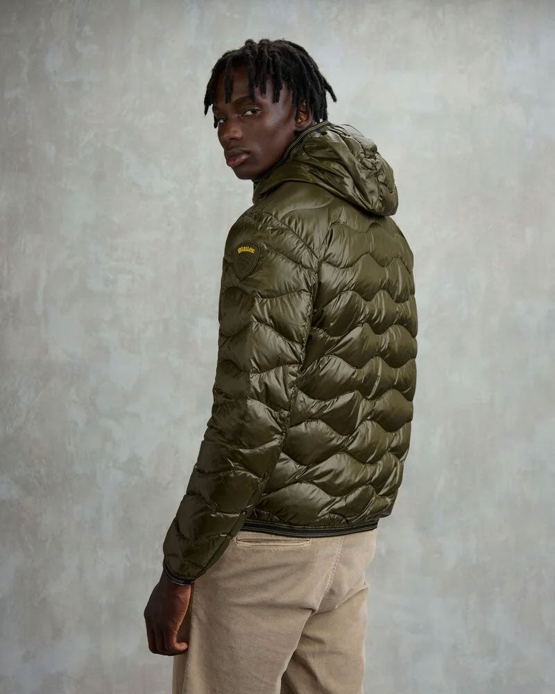 Blauer Piumino ad Onde Wave da Uomo Colore Verde 4
