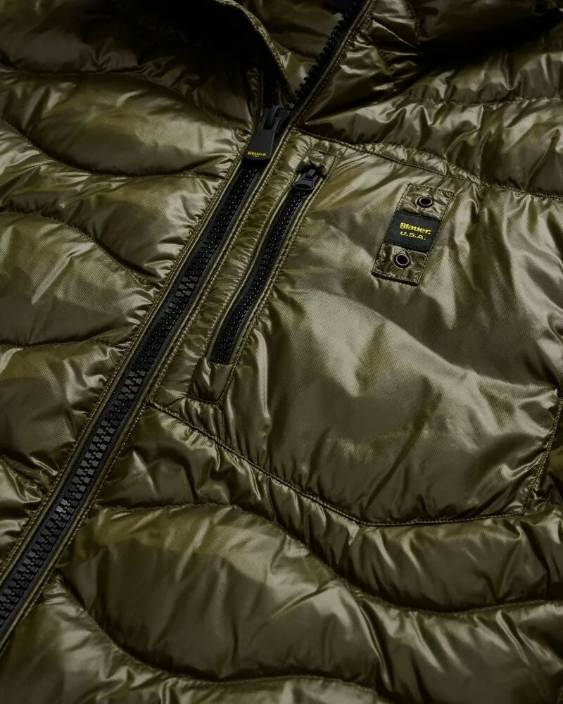 Blauer Piumino ad Onde Wave da Uomo Colore Verde 5