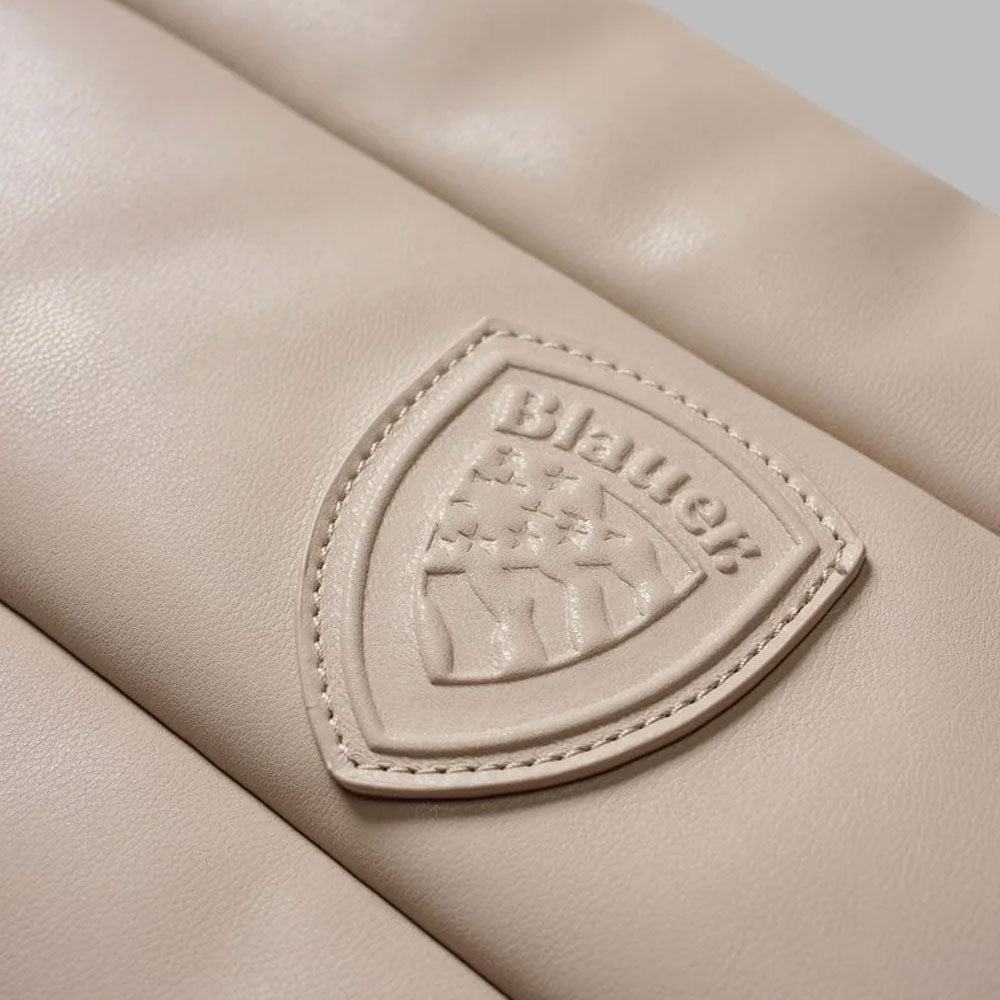 Blauer Pochette Cushion con Logo da Donna Colore Crema 2